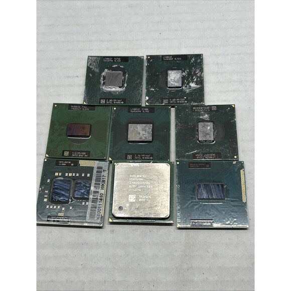 Lot of 8 Intel CPUs - 400, 533, 667, i3-380M, Pentium 4 - Picture 1 of 8